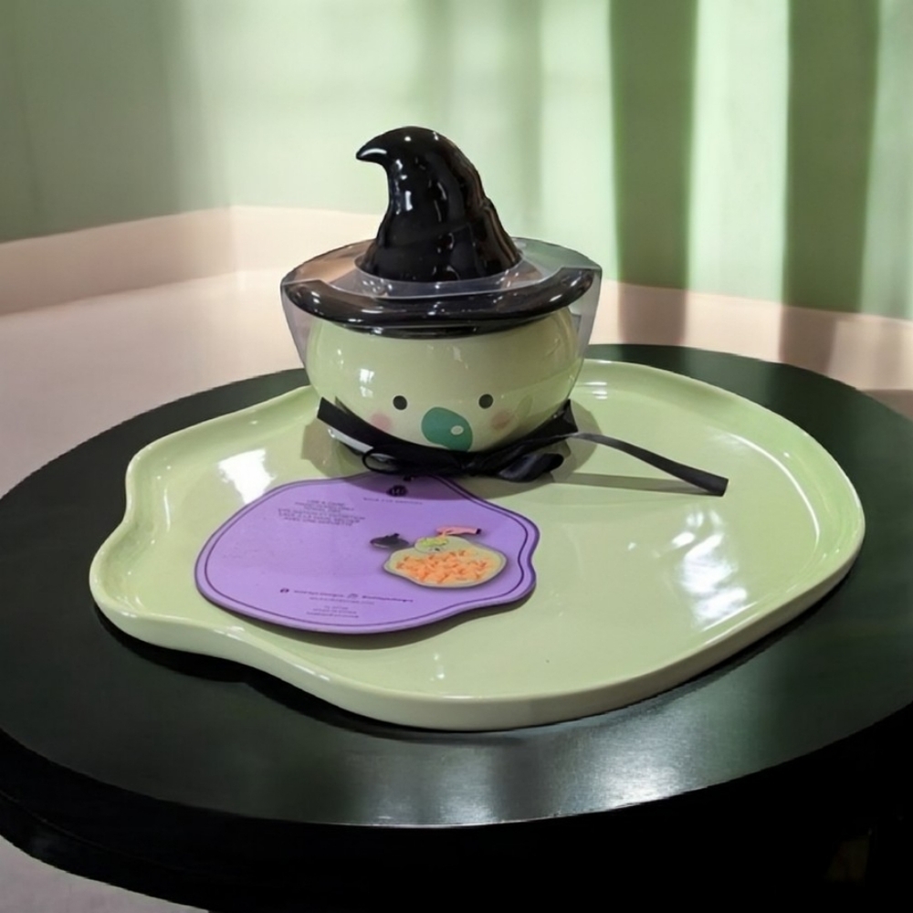 NEW Wild Eye Designs Witch Platter & Dip Bowl Set- Halloween